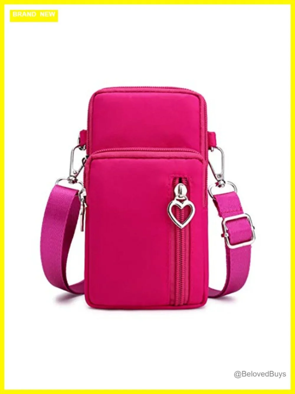Nylon Crossbody Wallet Phone Bag with Adjustable Strap for Women